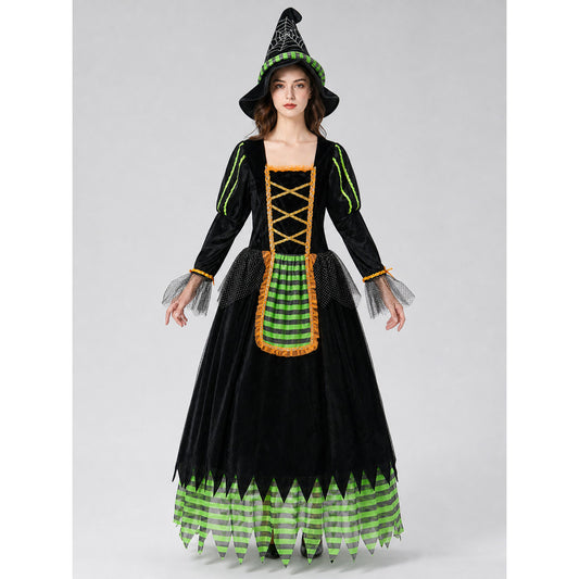 Witch Costume with Pointed Hat for Cosplay