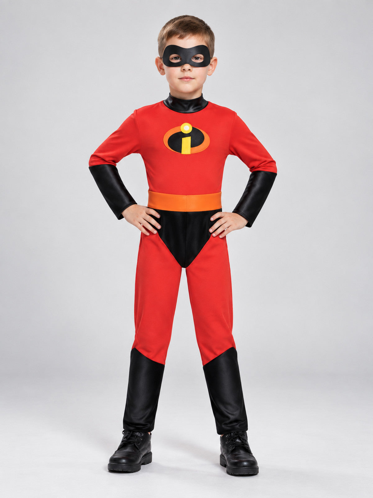Kids' Superhero Carnival Costume, Red with Mask