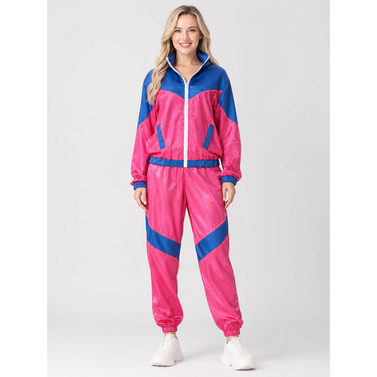 Retro Disco Costume with Jacket and Pants for Shows on-model view