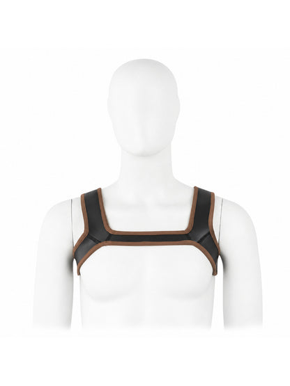 Men Bondage Suits For Stage Wear Leather Straps Armor Dog Headgear Costumes
