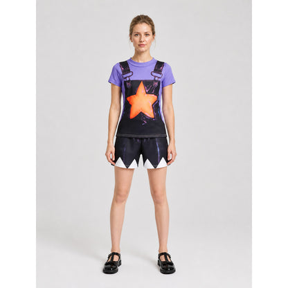 Children's short-sleeve top and shorts set with a star on-model view