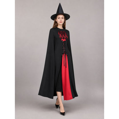 Halloween Witch Costume Dress with Hat front view