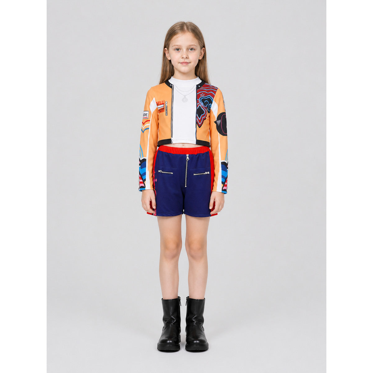 Long-Sleeve Cosplay Costume with Shorts