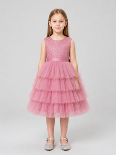 Sleeveless Sequin Tutu Dress for Birthday Celebrations