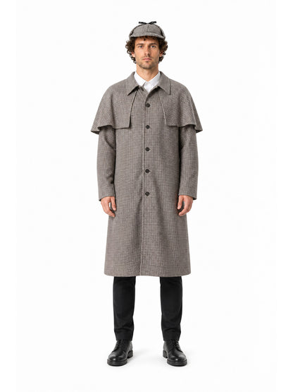 Sherlock Holmes Costume with a Plaid Cape main product view