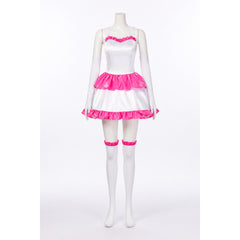 Dress with a Corset Bodice and Tiered Skirt