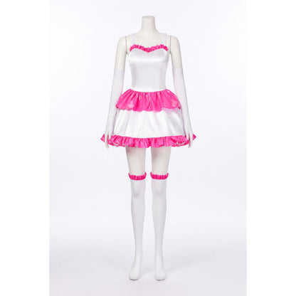 Dress with a Corset Bodice and Tiered Skirt