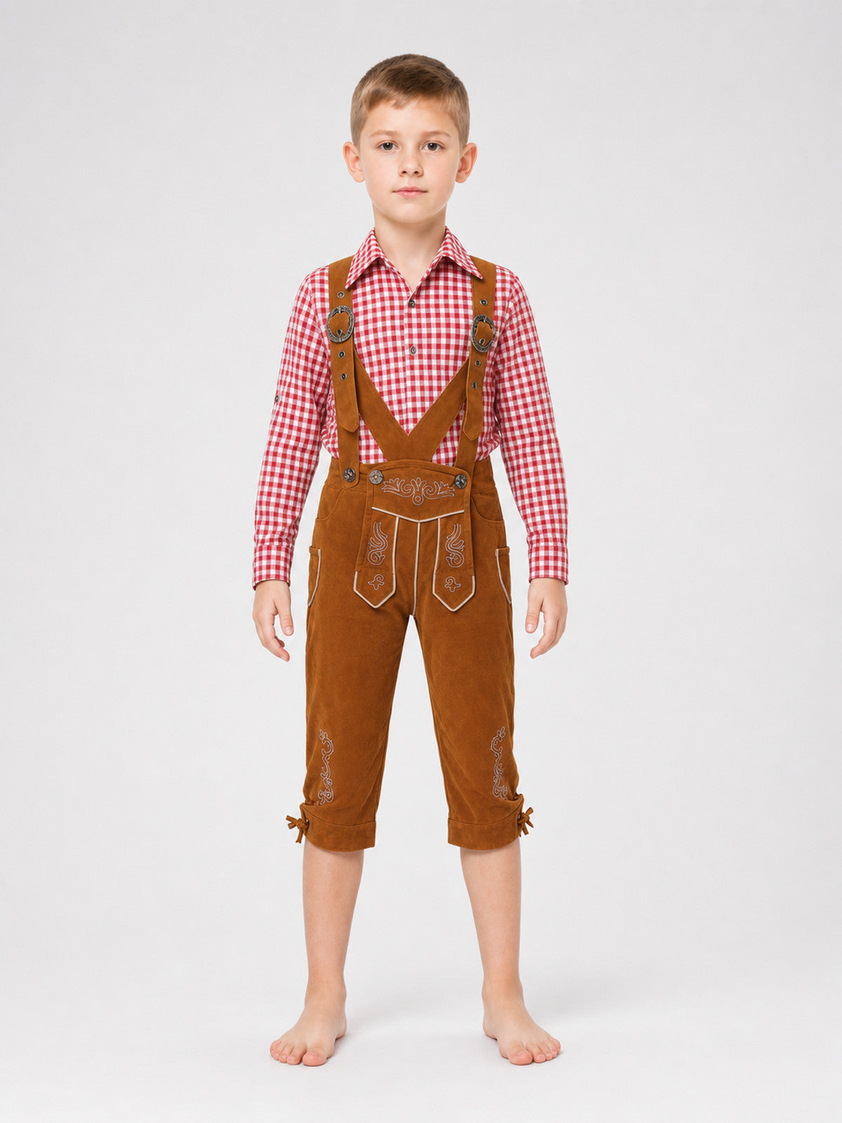 Bavarian Costume for Celebrations: Shirt and Pants front view