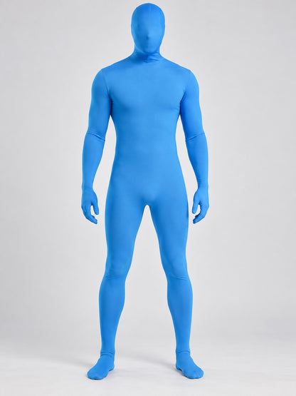 Sky blue cosplay bodysuit, milk silk