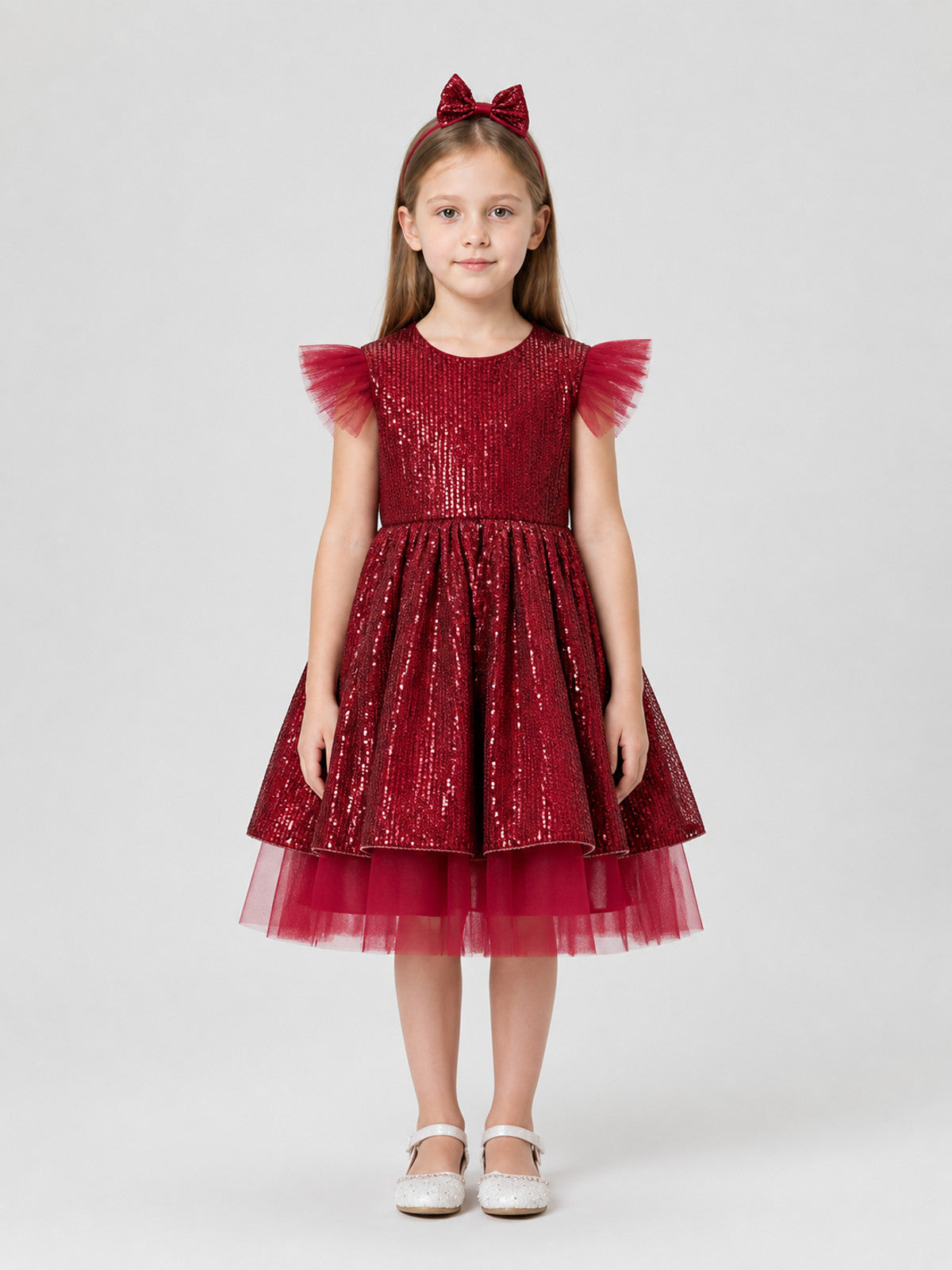 Festive Sequin and Tulle Princess Dress