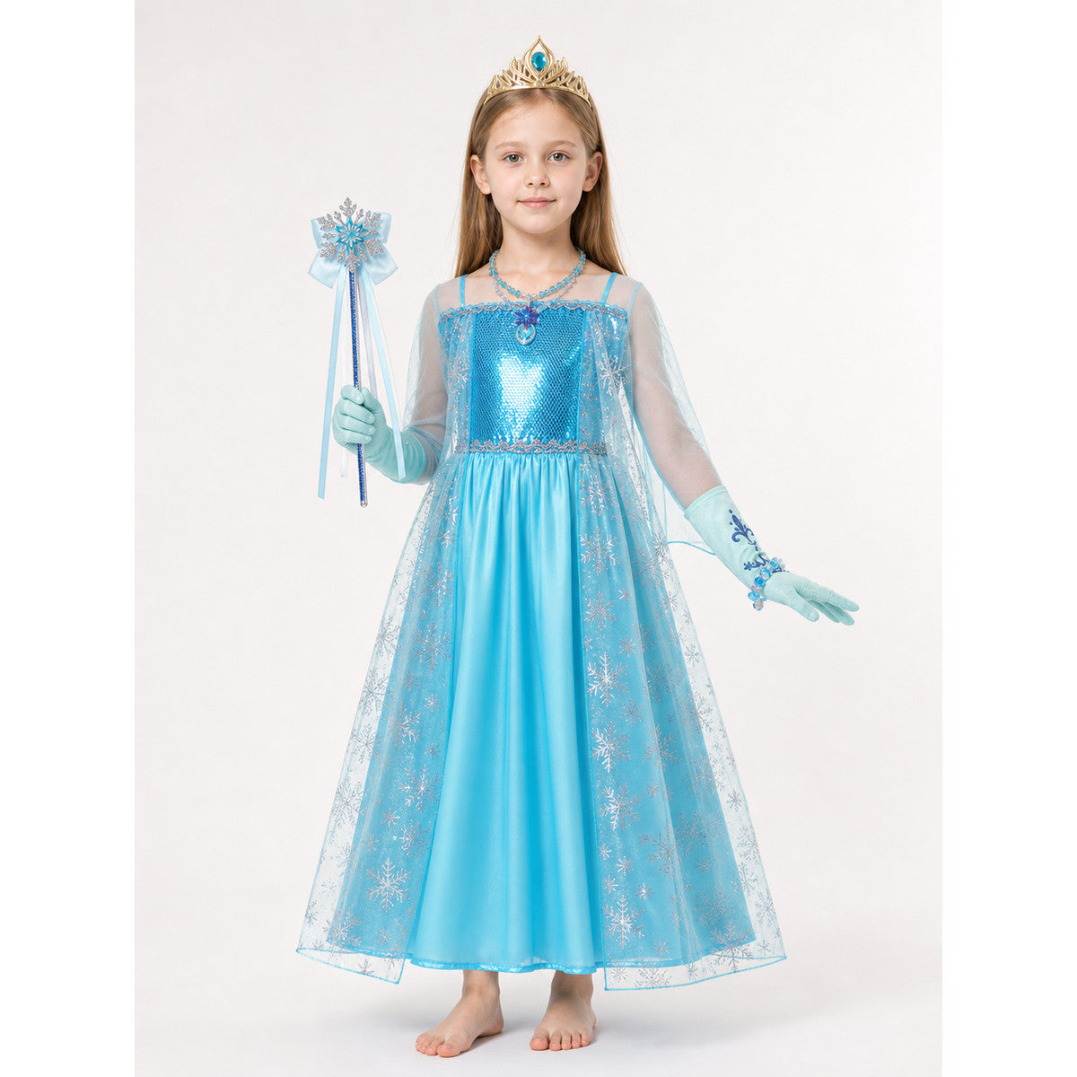 Snow Queen Costume for Girls for Halloween and Cosplay main product view