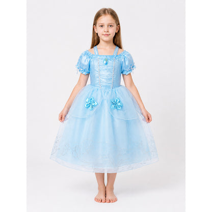 Blue Princess Carnival Costume for Halloween main product view