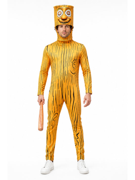 Stick Figure Costume with Mask and Bat for Halloween main product view