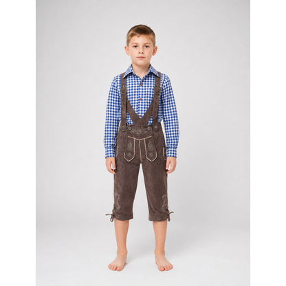 Oktoberfest Costume: Plaid Shirt and Pants front view