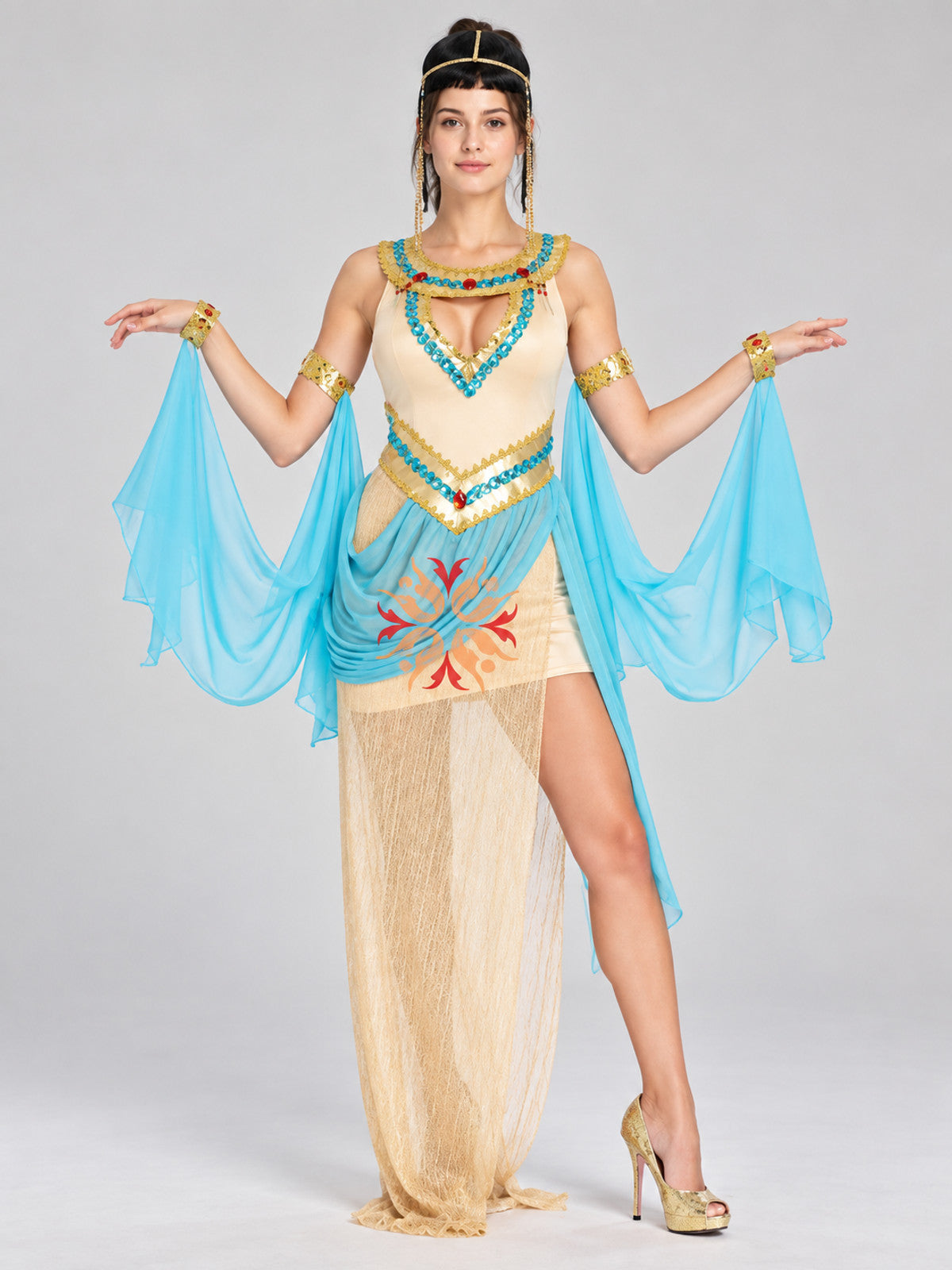 Egyptian-Style Carnival Costume with Headpiece