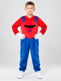 Kids' Super Mario Costume with Gloves