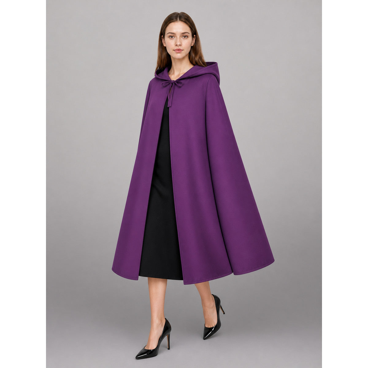 Purple Hooded Carnival Cloak