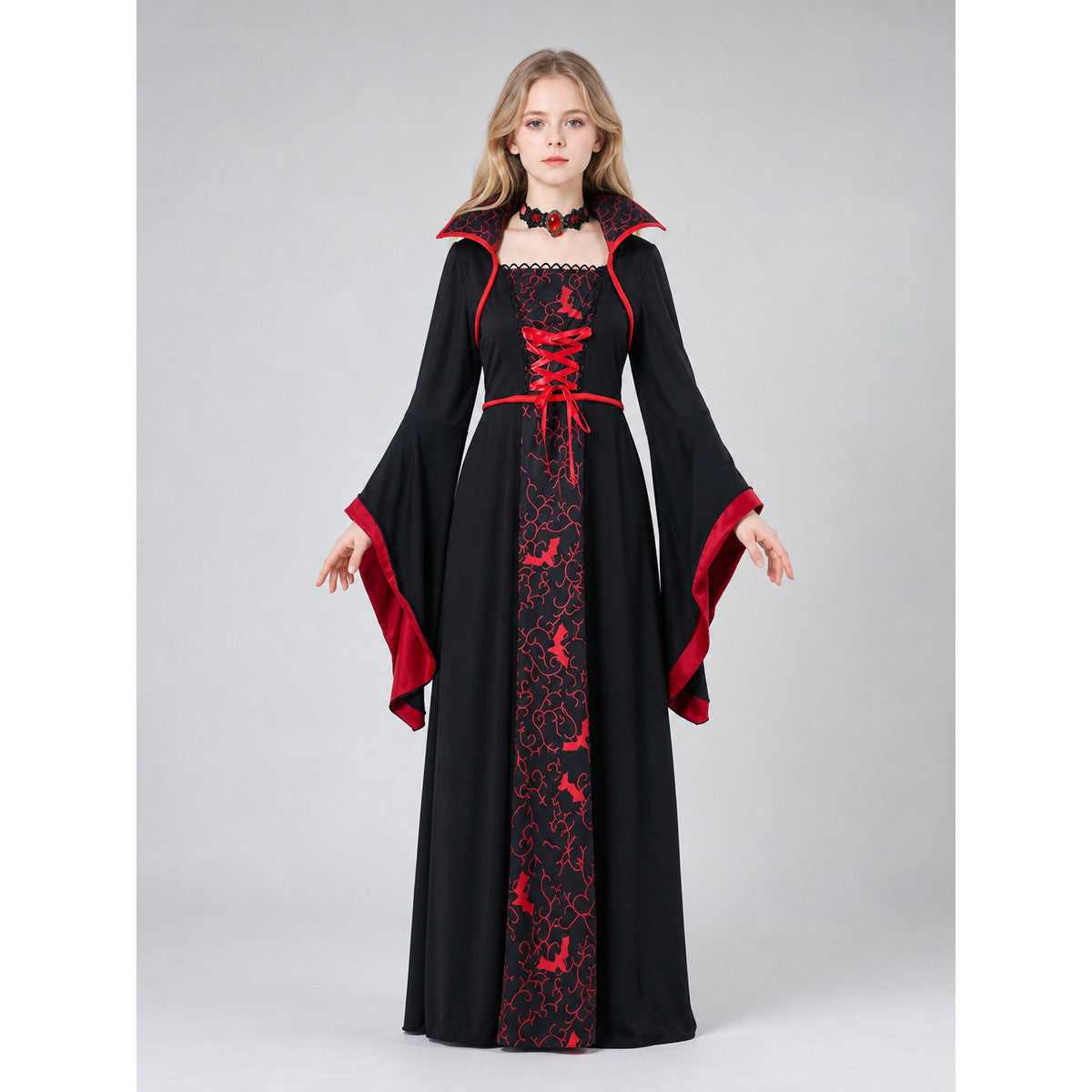 Vampire Cosplay Dress, Red and Black