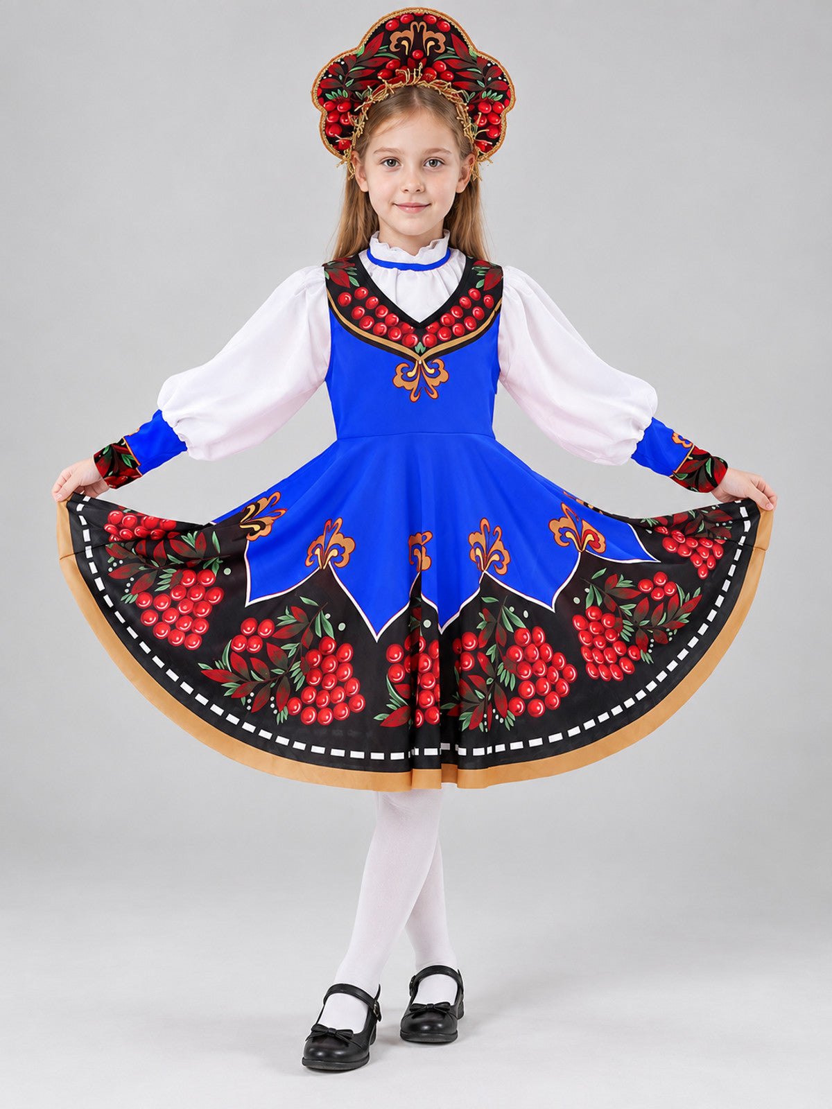 Children's Russian folk costume with kokoshnik