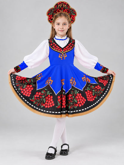 Children's Russian folk costume with kokoshnik