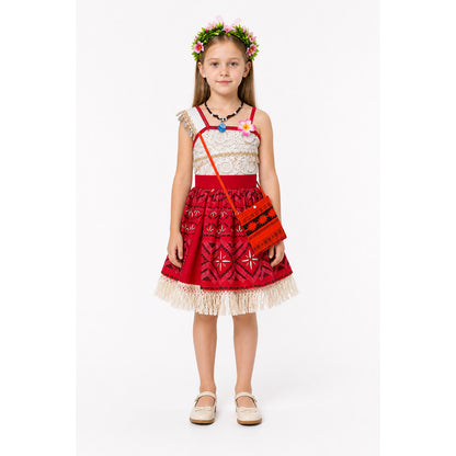 Children's Halloween Dress with Handbag and Wreath main product view