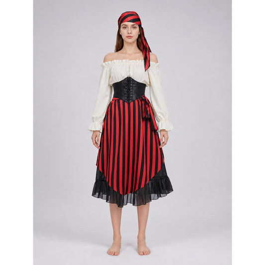 Victorian-style pirate costume set