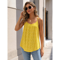 Women's Floral-Print Top with Thin Straps