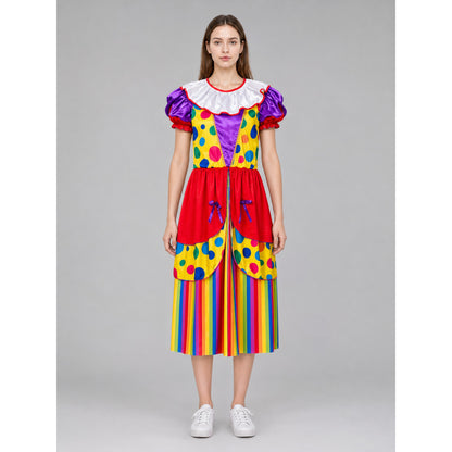 Clown Carnival Dress Costume for Performances