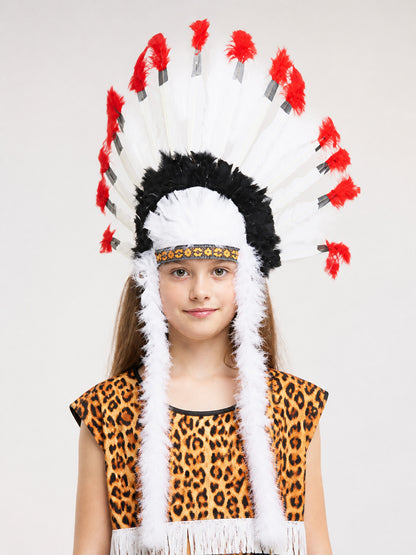 Indian Carnival Headdress with Feathers main product view