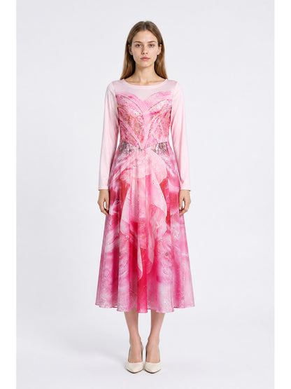 Glinda Cosplay Dress with Long Sleeves main product view