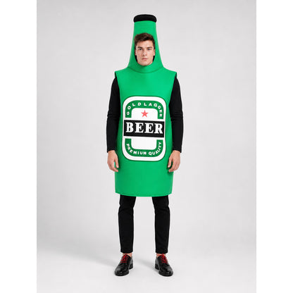 Halloween Beer Bottle Costume with Hood on-model view