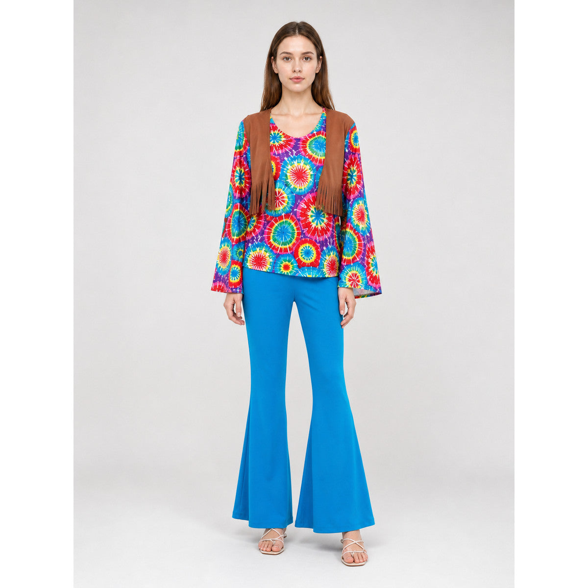 Party Set: Flared-Sleeve Top and Pants
