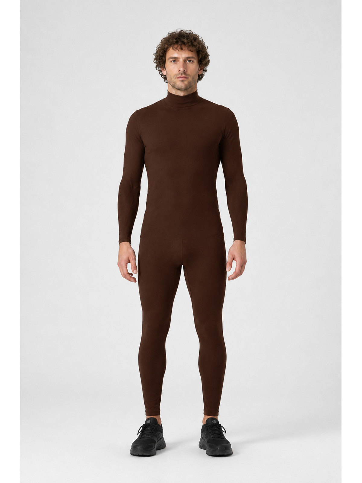 Form-Fitting Cosplay Jumpsuit with High Collar main product view