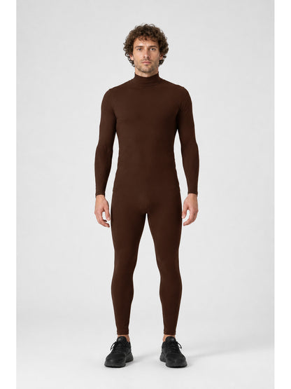 Form-Fitting Cosplay Jumpsuit with High Collar main product view
