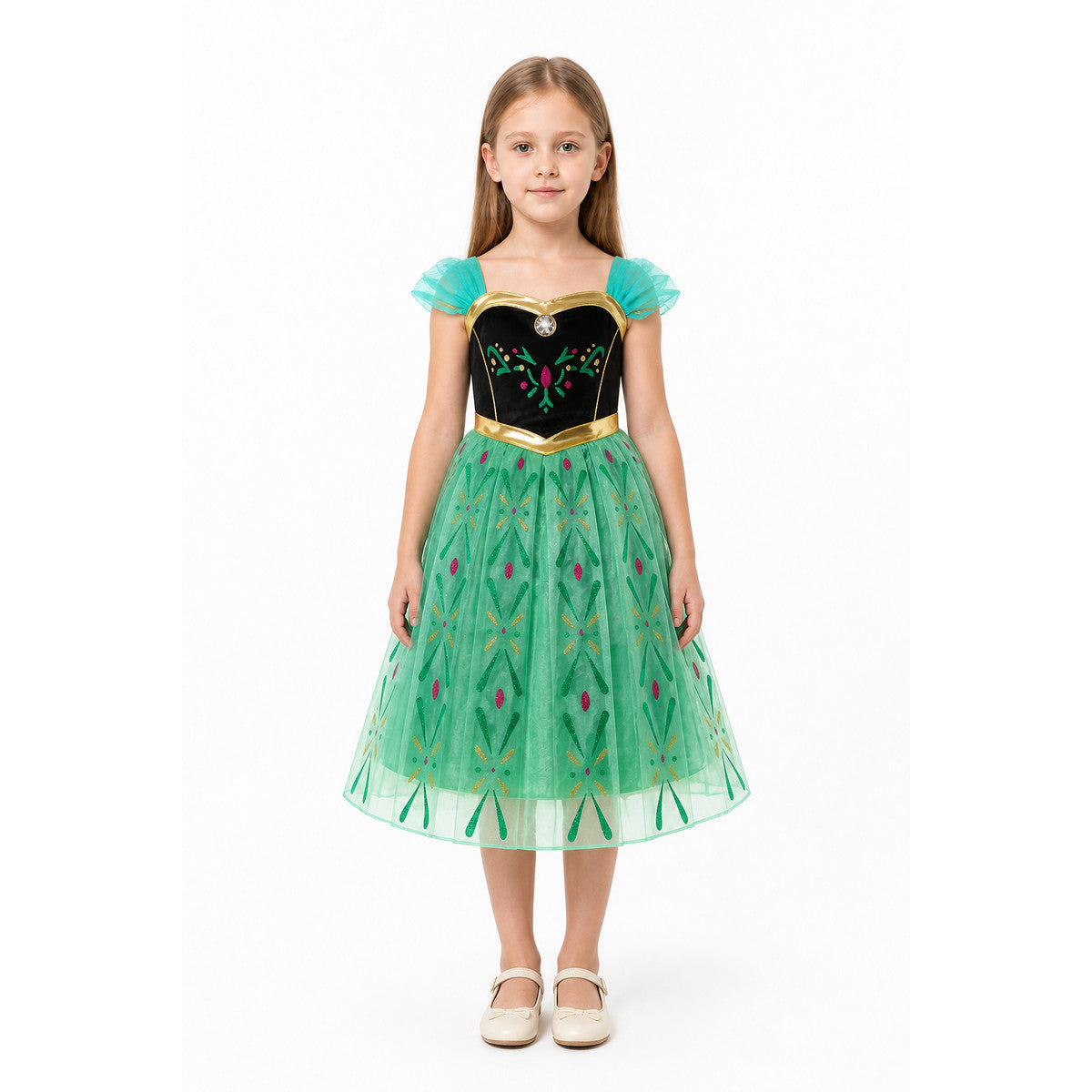 Children’s Frozen dress with mesh and sequins main product view