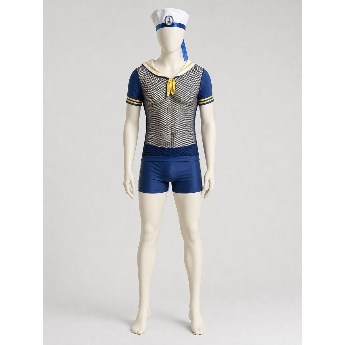 Sailor-Style Jumpsuit with Shorts for Role-Play Looks