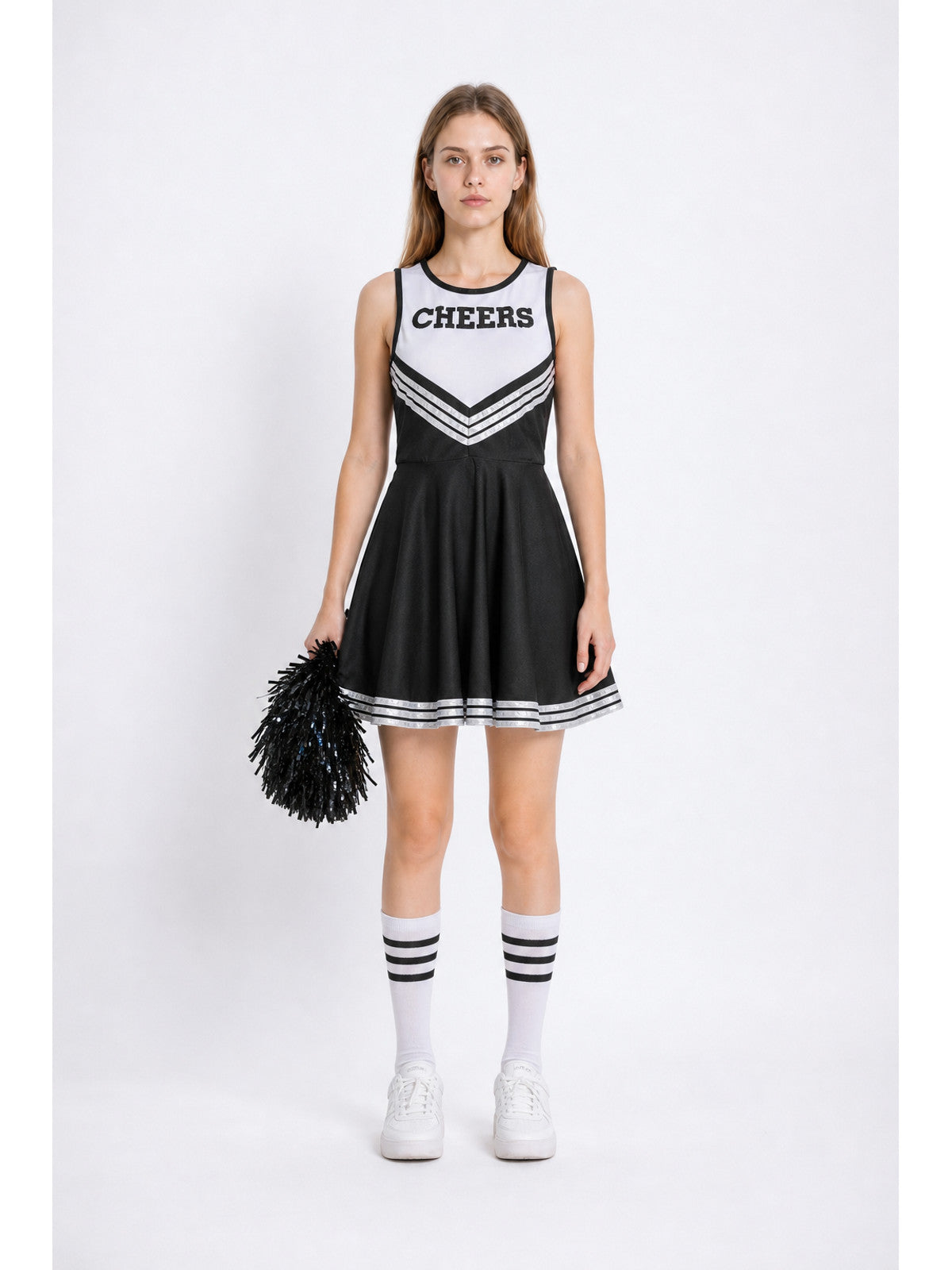 Cheerleading Dress with Pom-Pom and Knee-High Socks main product view