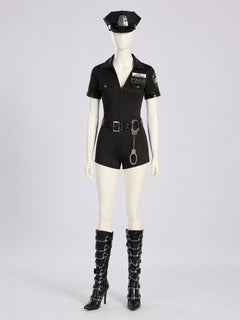 Halloween Police Jumpsuit with Shorts