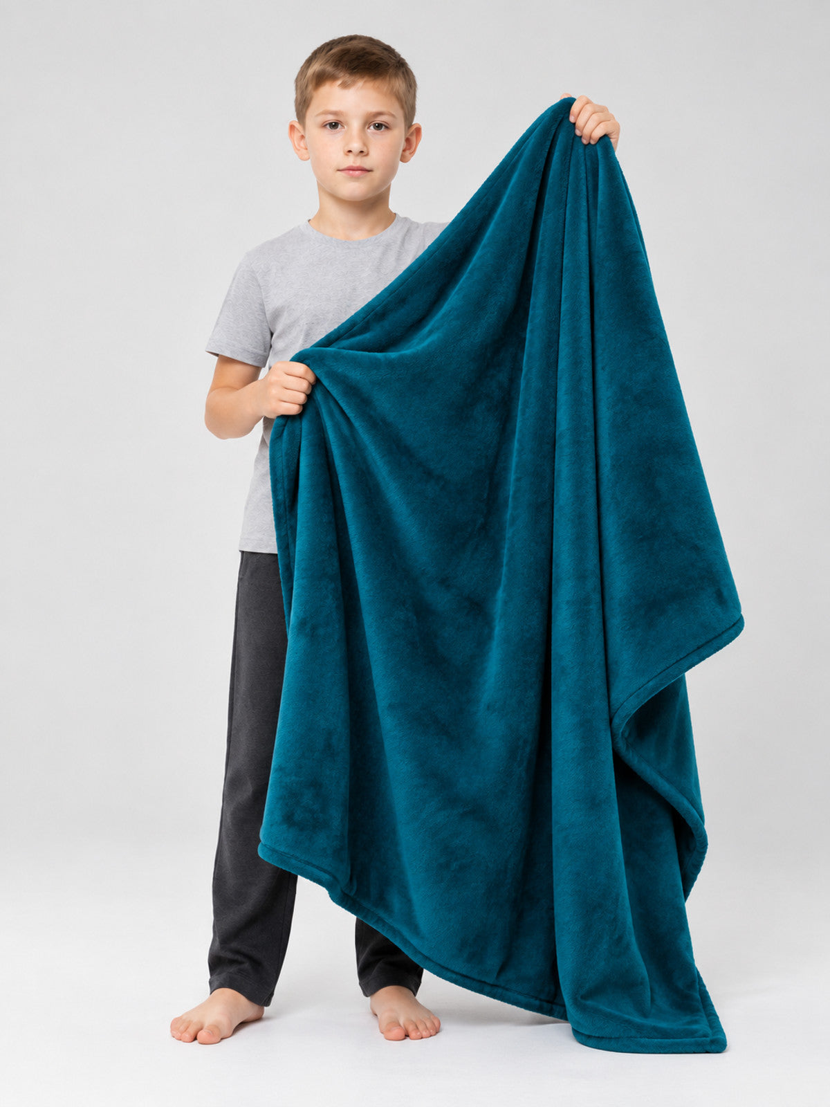 Fleece Blanket Dark Blue Reversible Soft