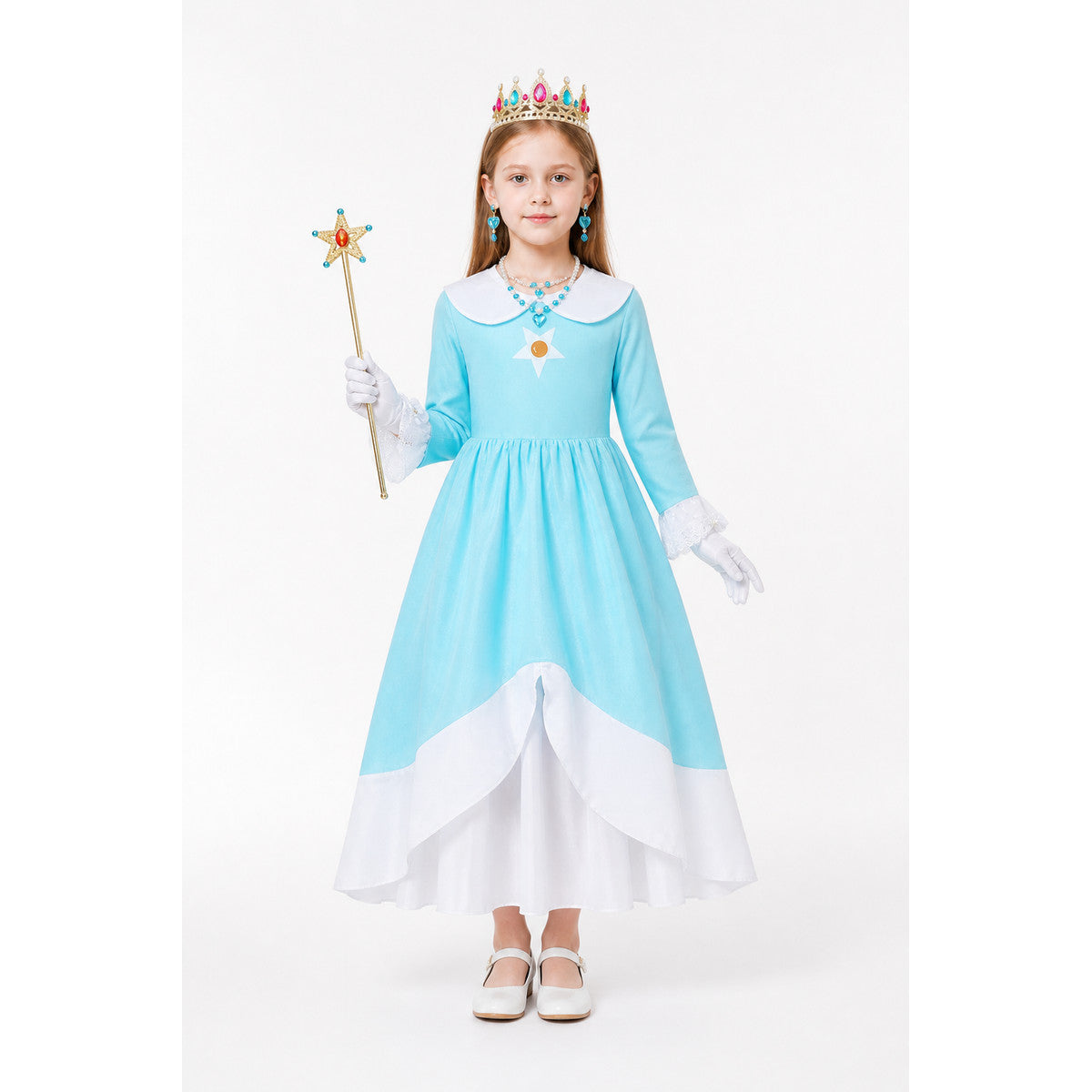 Princess Costume with Dress, Crown, and Wand main product view