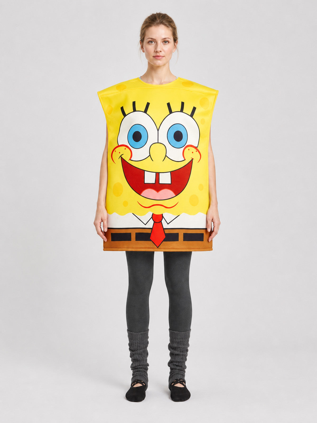 SpongeBob Cosplay Costume, Sleeveless Cape
