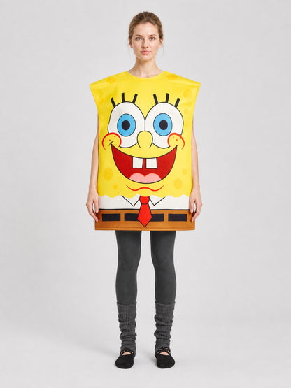 SpongeBob Cosplay Costume, Sleeveless Cape
