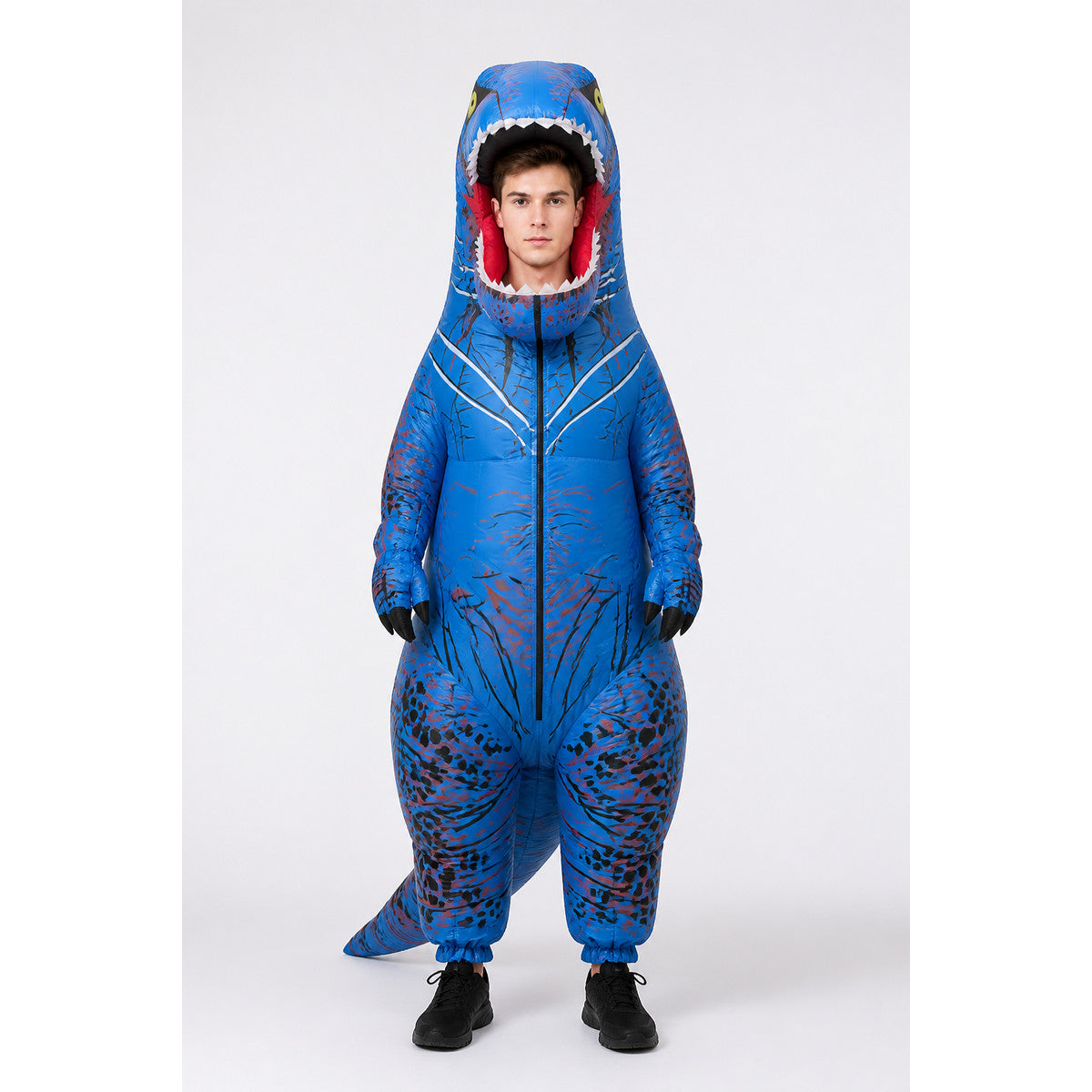 Dinosaur Jumpsuit with Open Mouth and Long Tail main product view