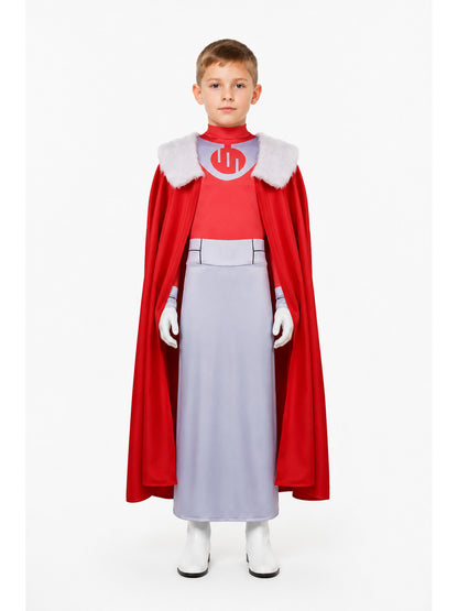 Cosplay Costume with Cape, High Collar, and Skirt