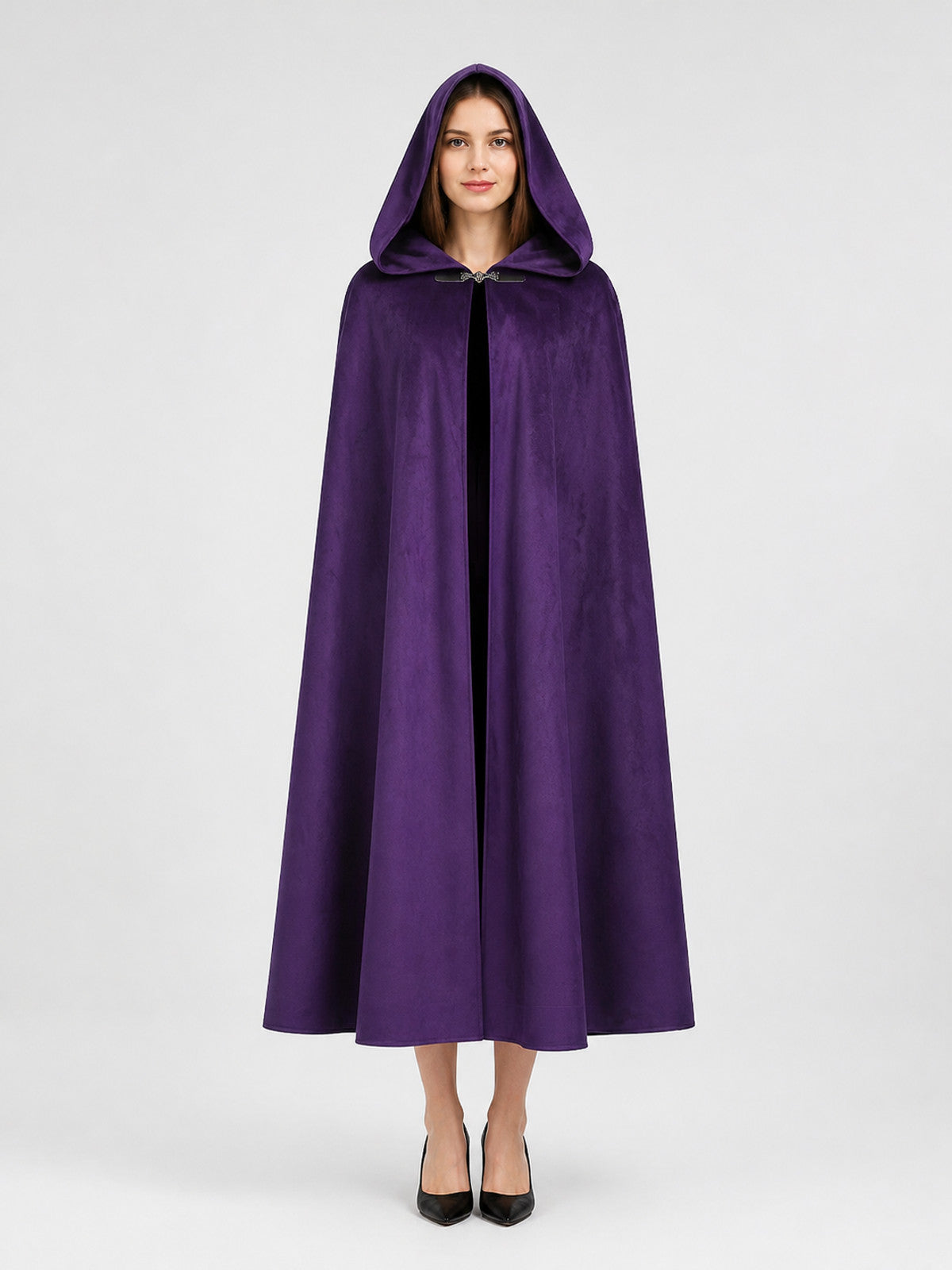 Purple Hooded Carnival Cloak