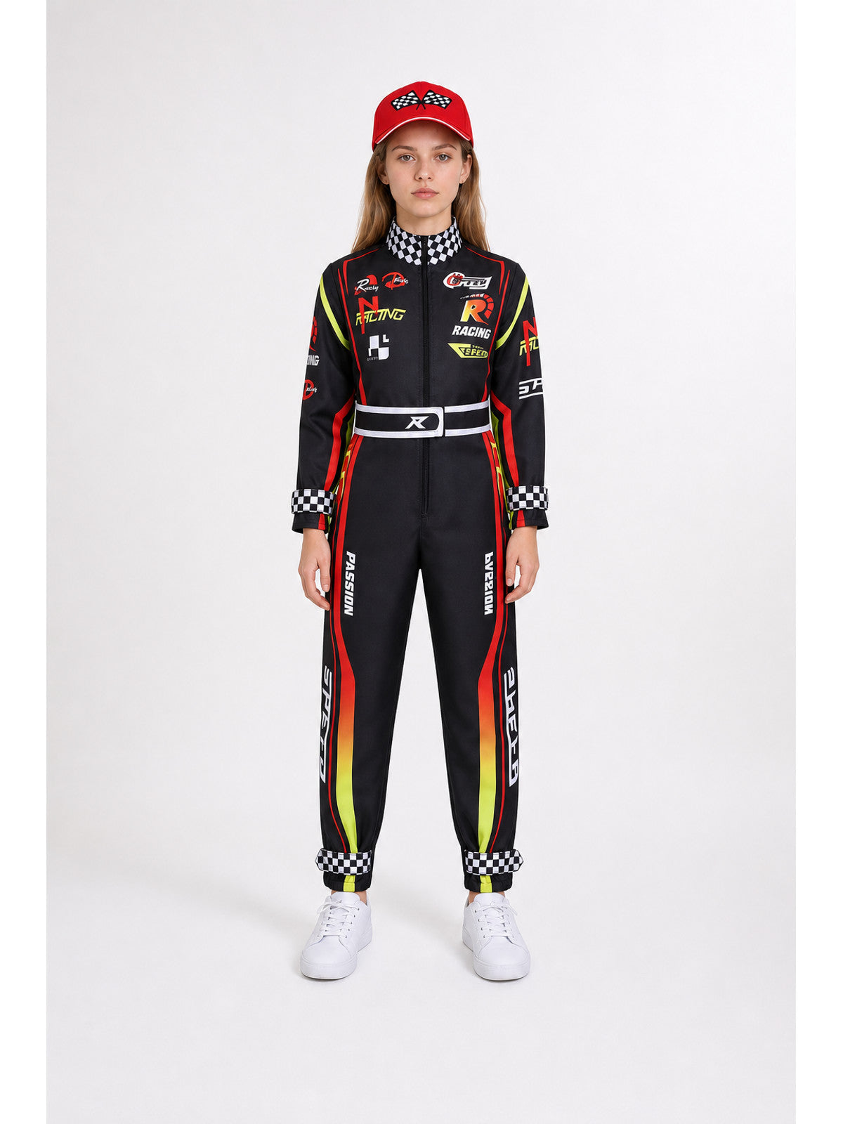 Kart Racing Jumpsuit with Belt and Cap main product view