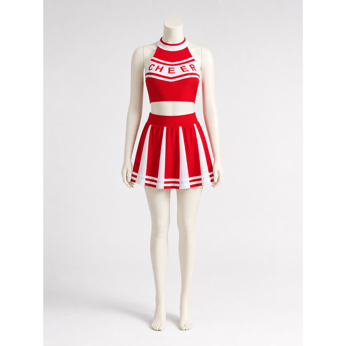 Performance Costume with Top and Skirt, Red and White