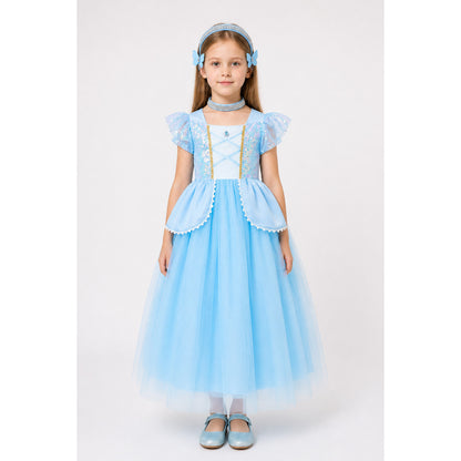 Blue Cinderella Dress, Full Skirt, with Carnival Accessories main product view