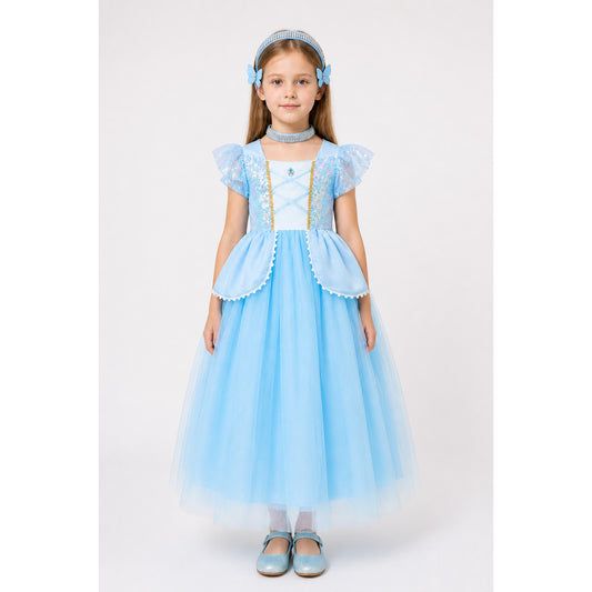Blue Cinderella Dress, Full Skirt, with Carnival Accessories main product view