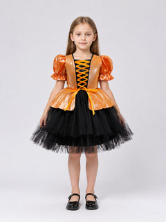 Children’s Black and Orange Witch Costume Dress